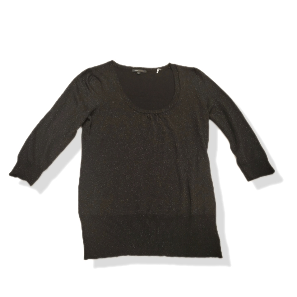 BCBGMAXAZRIA Black Sweater Blouse Size L